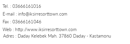 ksir Resort Town Hotel telefon numaralar, faks, e-mail, posta adresi ve iletiim bilgileri